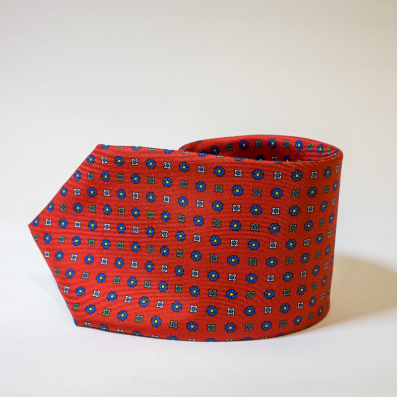 Cravatta - Rosso con Fantasia - immagine 2