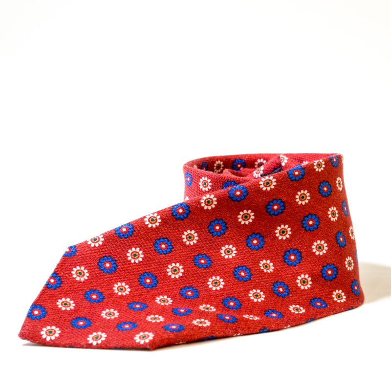 Cravatta - Rosso con Fantasia - immagine 4