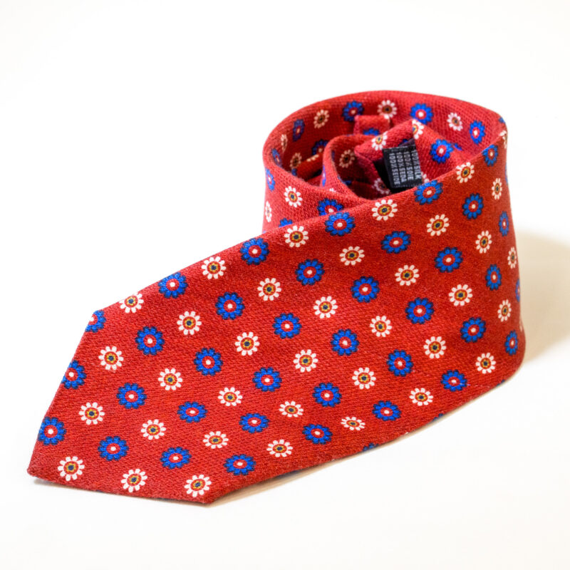 Cravatta - Rosso con Fantasia - immagine 2