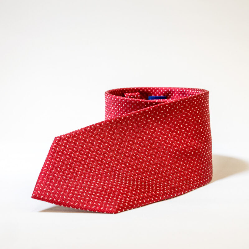 Cravatta - Rosso con Pois - immagine 4