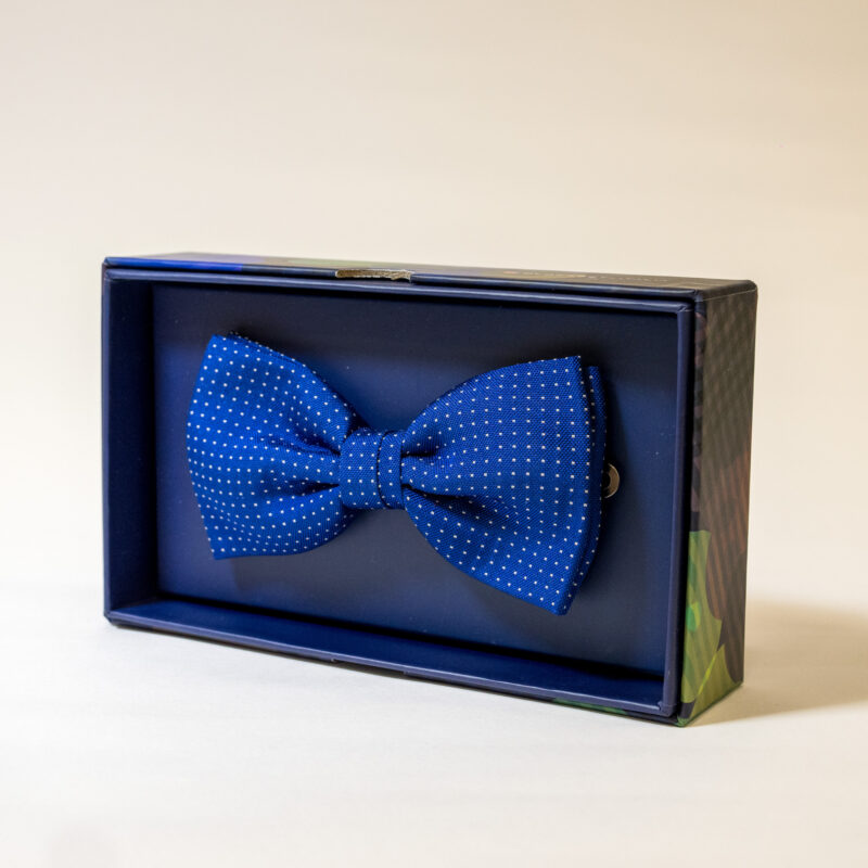 Papillon - Blu con Pois Bianco
