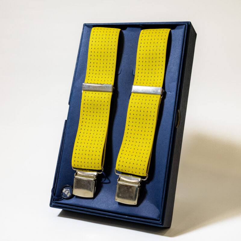 Bretelle - Giallo con Pois Bianco - immagine 3