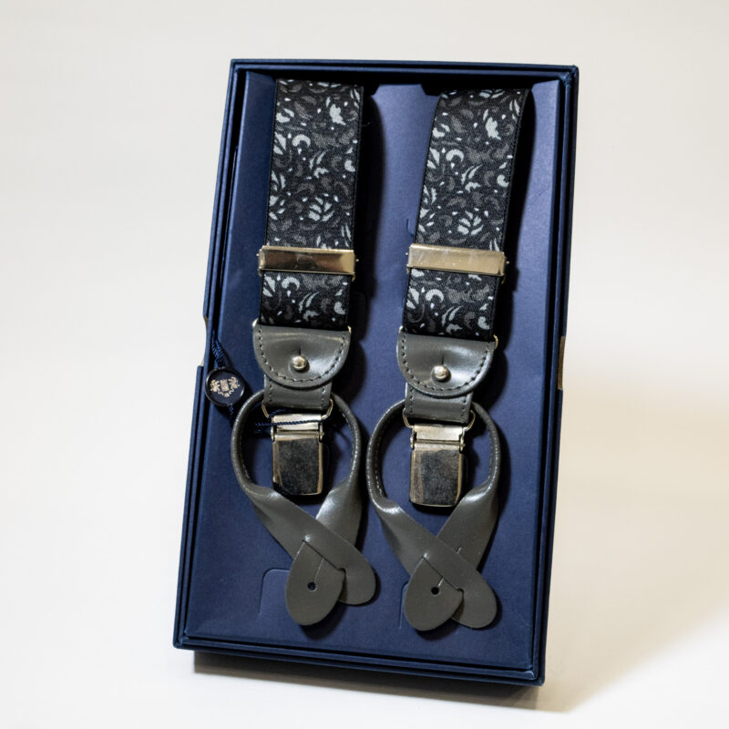 Bretelle - Grigio Scuro con Fantasia Casual - immagine 2