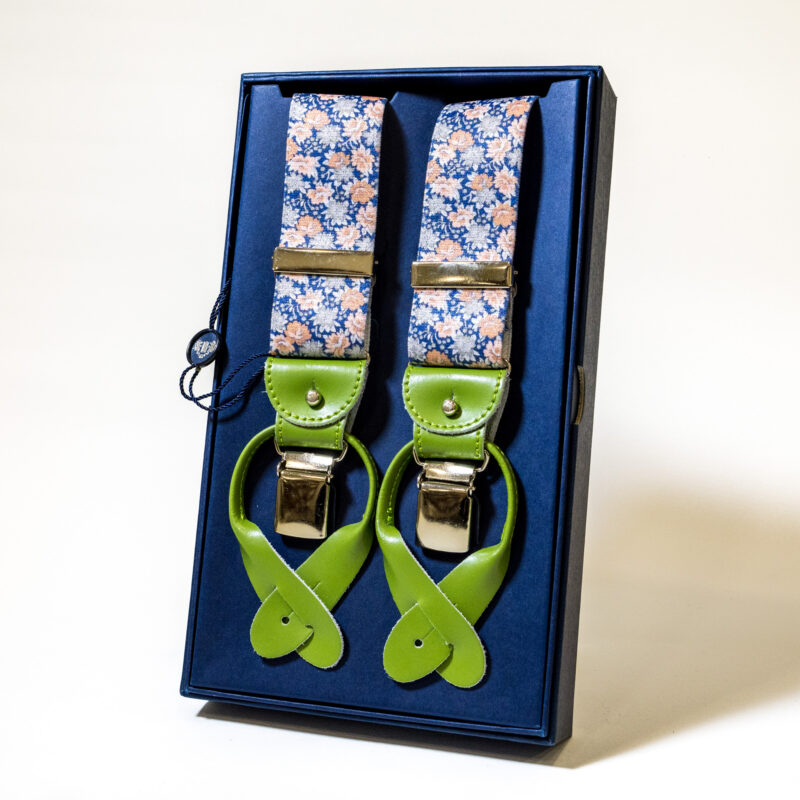 Bretelle - Blu con Fantasia Oro - immagine 3