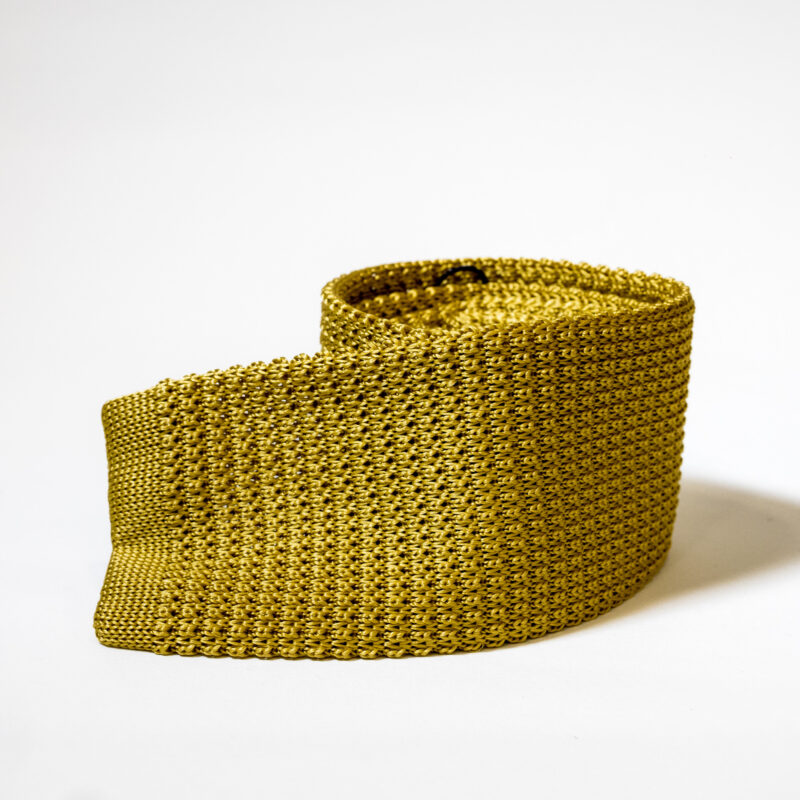 Cravatta in maglia 100% Seta – Giallo