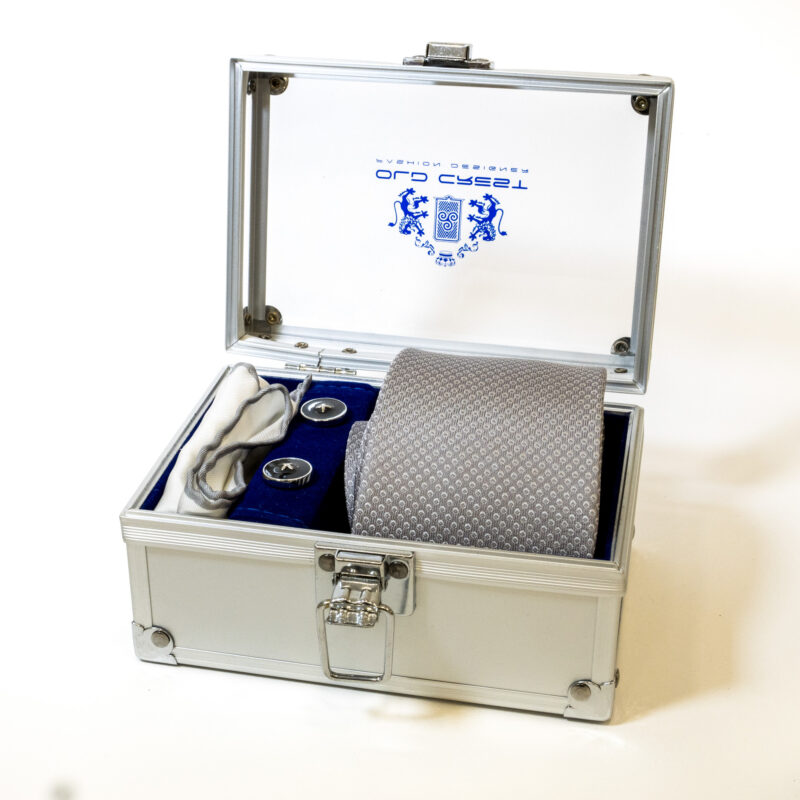 Box con Cravatta Grigia Microfantasia - immagine 2