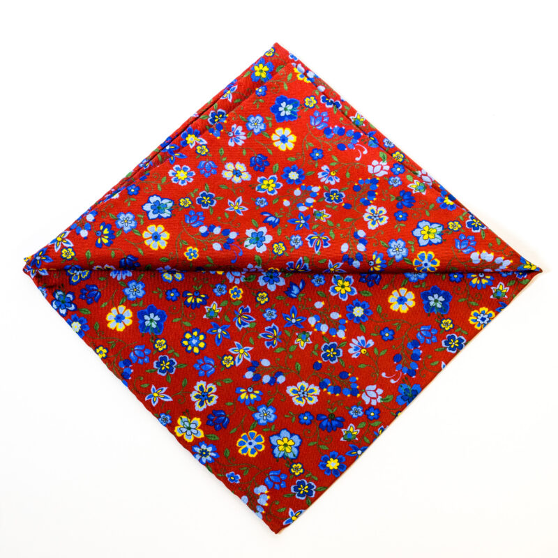 Pochette - Rosso con Fantasia Fiori