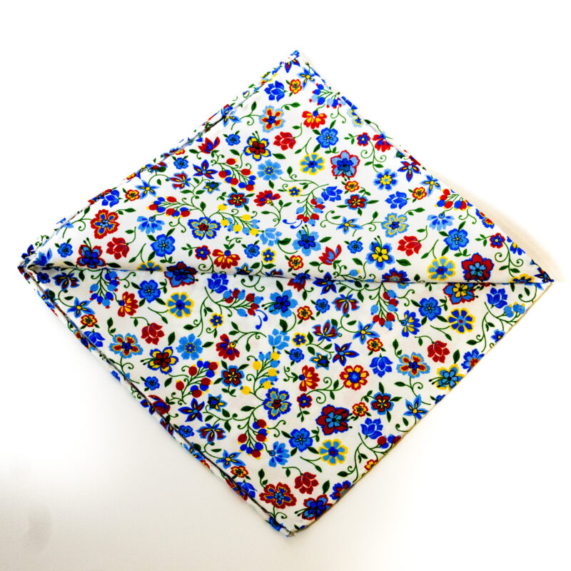 Pochette - Bianco con Fantasia Fiori