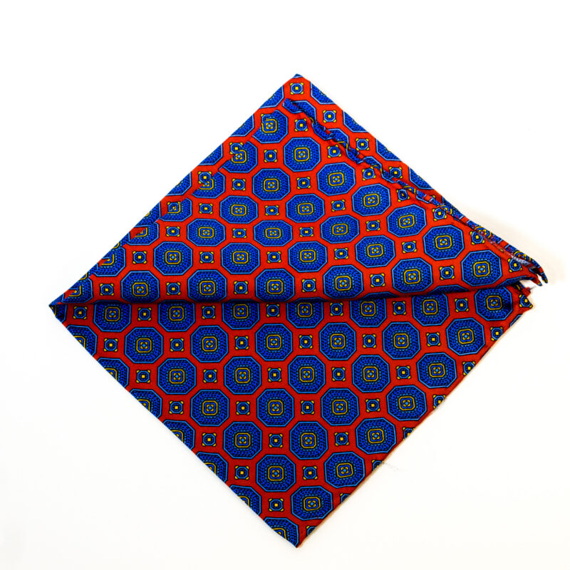 Pochette - Rosso con Fantasia Ottagoni