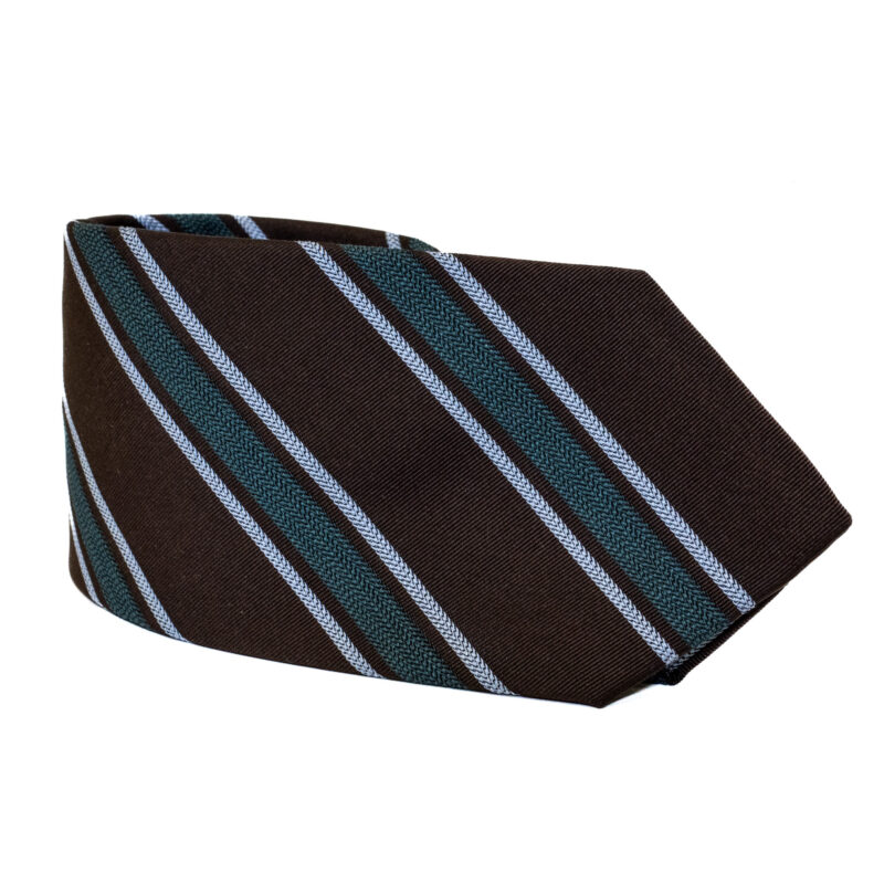 Cravatta Sartoriale 3 Pieghe blu a fantasia - immagine 2