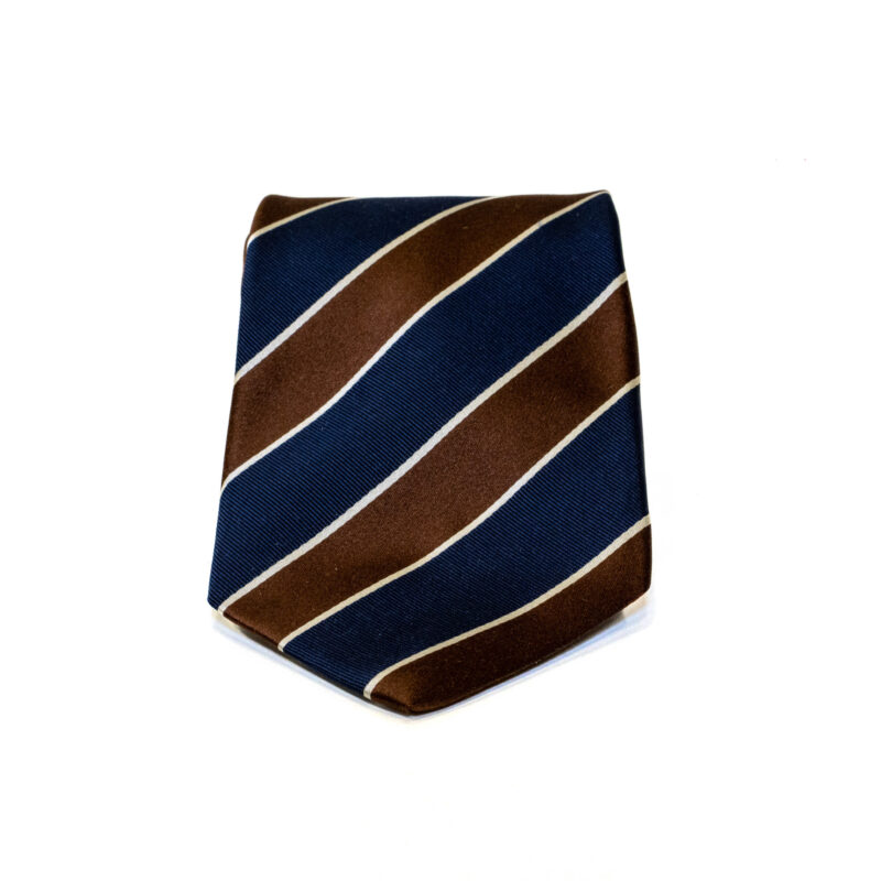 Cravatta Sartoriale 3 Pieghe blu a fantasia