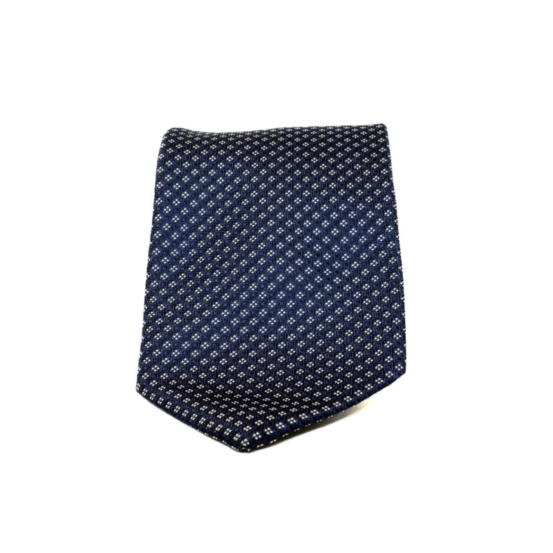 Cravatta Sartoriale 3 Pieghe blu a fantasia