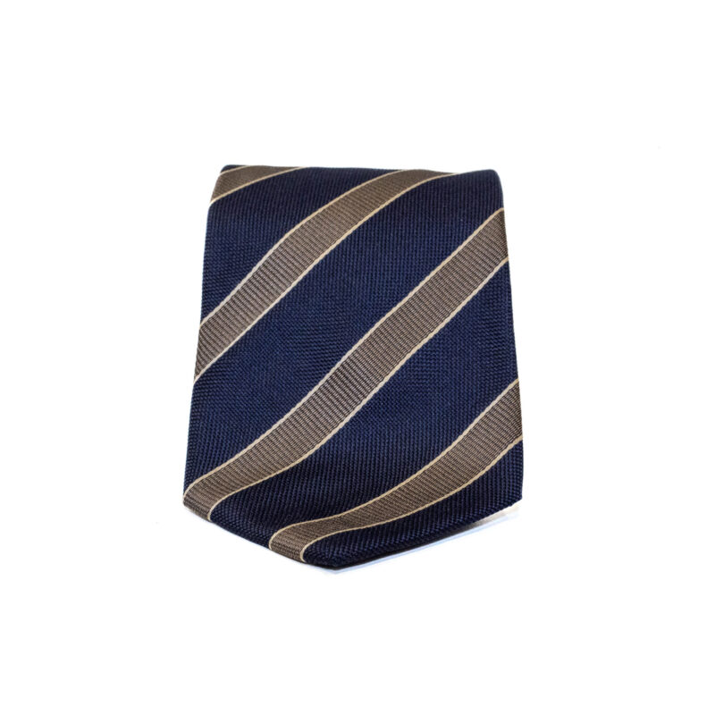 Cravatta Sartoriale 3 Pieghe blu a fantasia