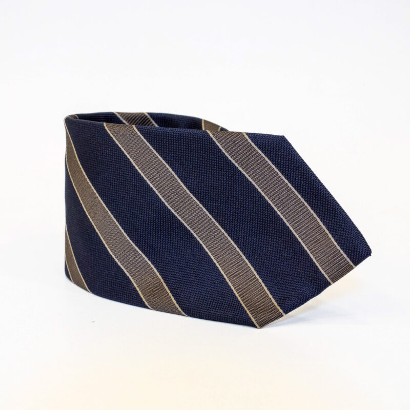 Cravatta Sartoriale 3 Pieghe blu a fantasia - immagine 2