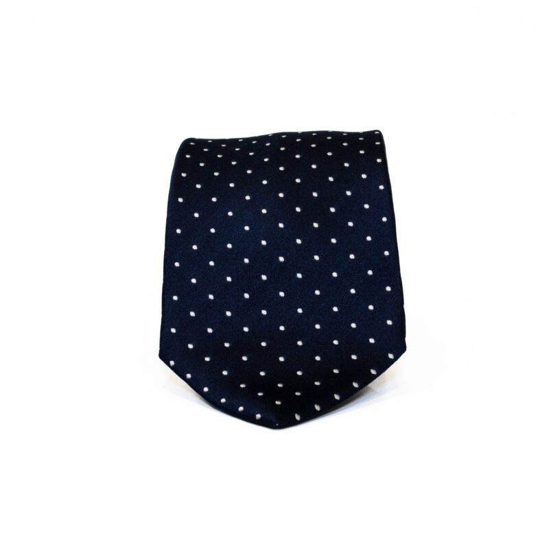 Cravatta Sartoriale 3 Pieghe blu a fantasia
