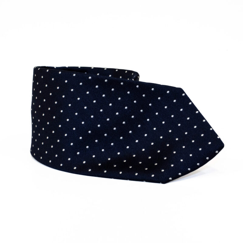 Cravatta Sartoriale 3 Pieghe blu a fantasia - immagine 2