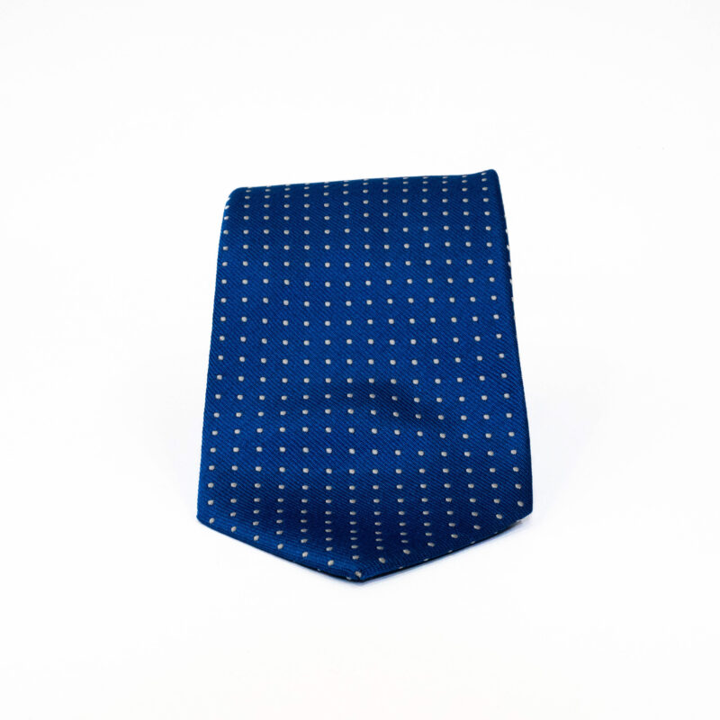 Cravatta Sartoriale 3 Pieghe blu a fantasia