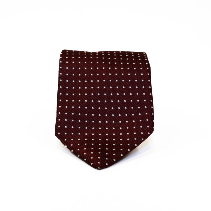 Cravatta Sartoriale 3 Pieghe bordeaux a fantasia