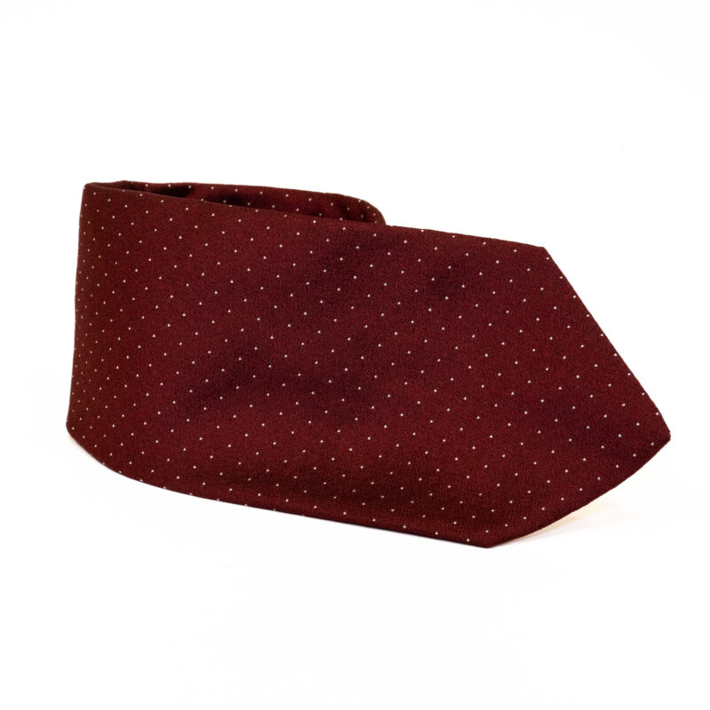 Cravatta Sartoriale 3 Pieghe bordeaux a fantasia - immagine 2