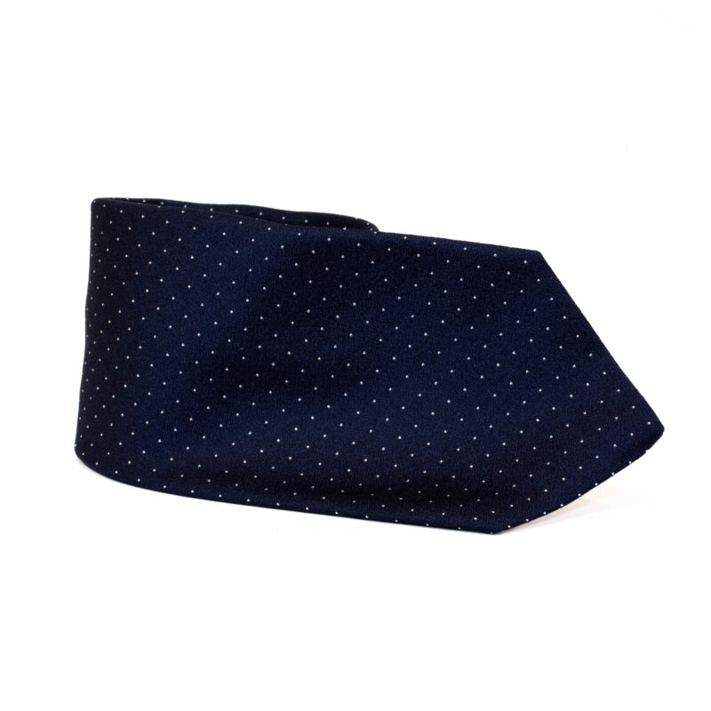 Cravatta Sartoriale 3 Pieghe blu a fantasia - immagine 2