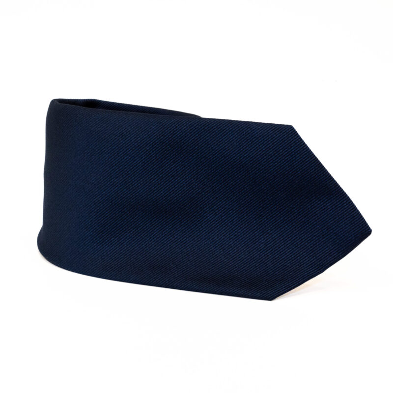 Cravatta Sartoriale 3 Pieghe blu - immagine 2