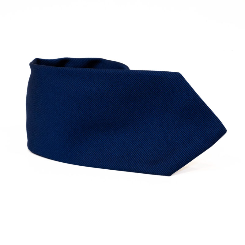 Cravatta Sartoriale 3 Pieghe blu - immagine 2